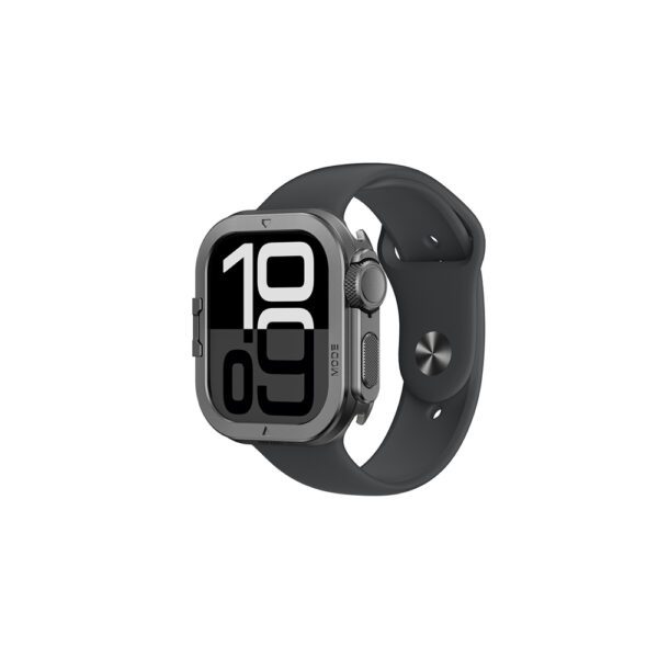 AmazingThing Titan Pro Metal Case for Apple Watch 11 46mm Aluminum - Blackeng