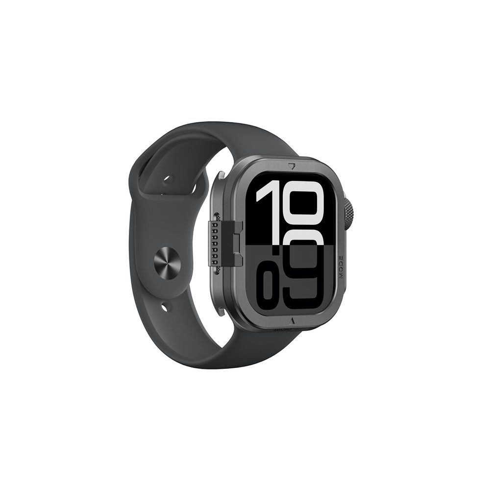 AmazingThing Titan Pro Metal Case for Apple Watch 11 46mm Aluminum - Blackeng