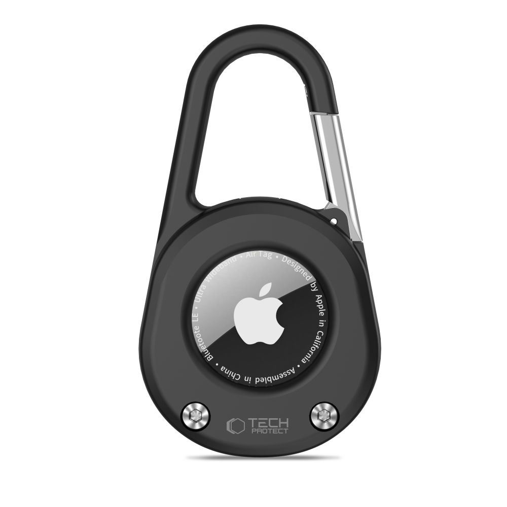 Tech-Protect Slidelock Carabiner Keychain Case for Apple AirTag 1/2 - Blackeng