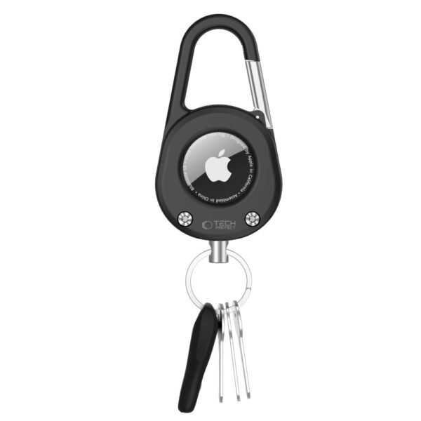 Tech-Protect Slidelock Carabiner Keychain Case for Apple AirTag 1/2 - Blackeng