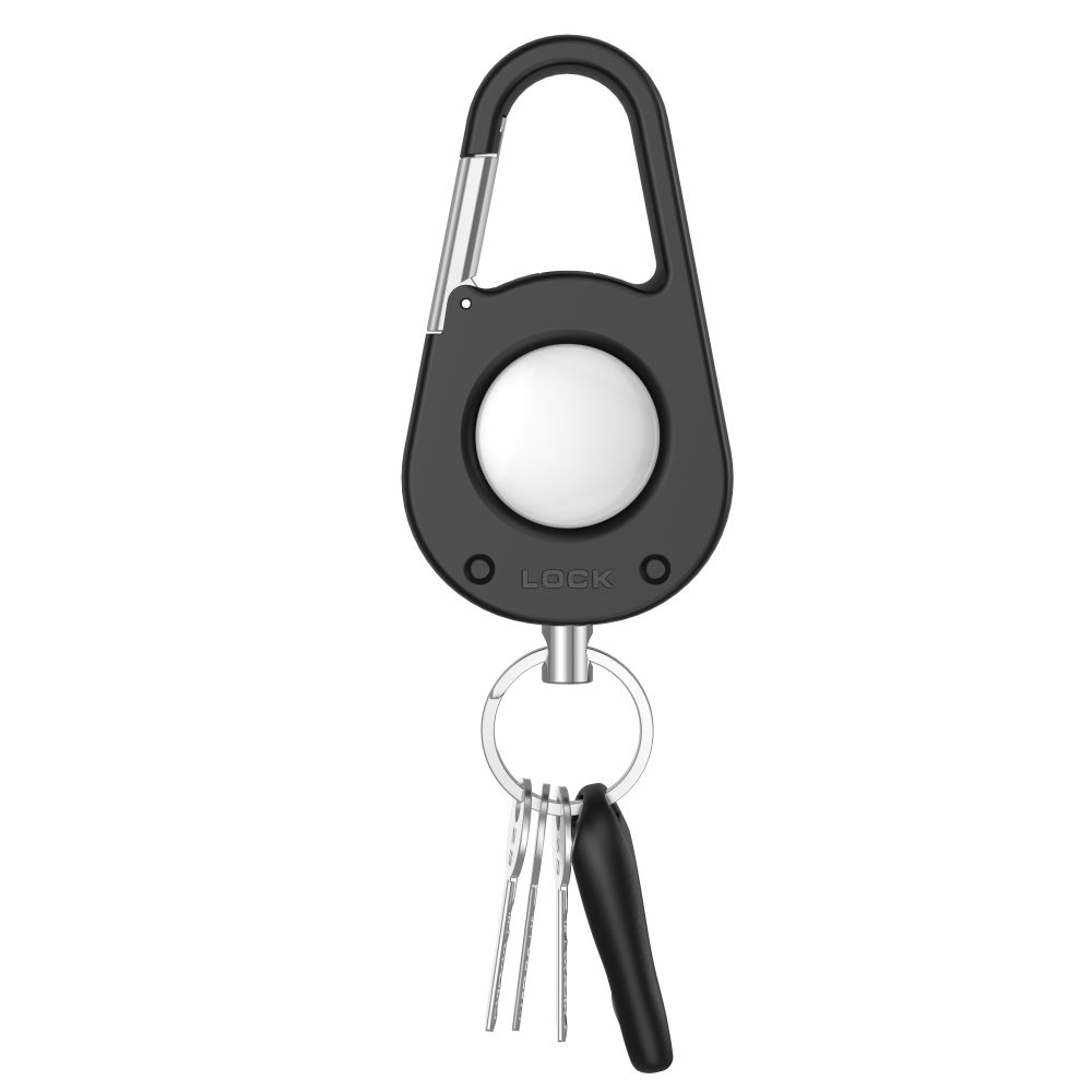 Tech-Protect Slidelock Carabiner Keychain Case for Apple AirTag 1/2 - Blackeng