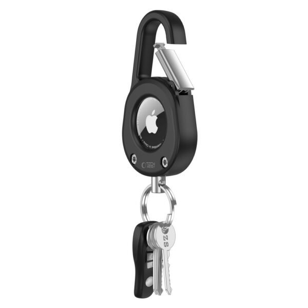 Tech-Protect Slidelock Carabiner Keychain Case for Apple AirTag 1/2 - Blackeng