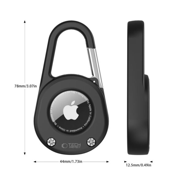 Tech-Protect Slidelock Carabiner Keychain Case for Apple AirTag 1/2 - Blackeng