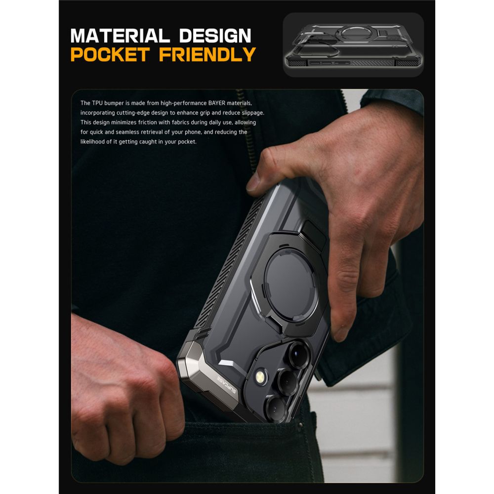 Supcase UB Grip Mag MagSafe Case for Samsung Galaxy S25 FE - Blackeng