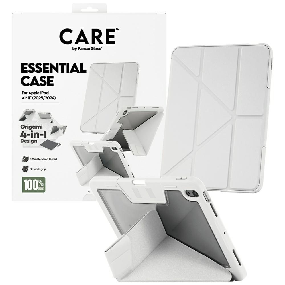 201474_4 Care by PanzerGlass Y fold case for iPad Air 11" 2025 (7th generation) / iPad Air 11" 2024 (6th generation) - light grayeng