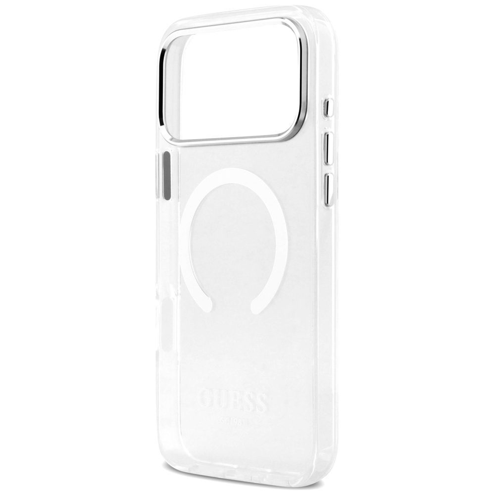 Guess Metal Outline MagSafe case for iPhone 17 Pro Max - silvereng