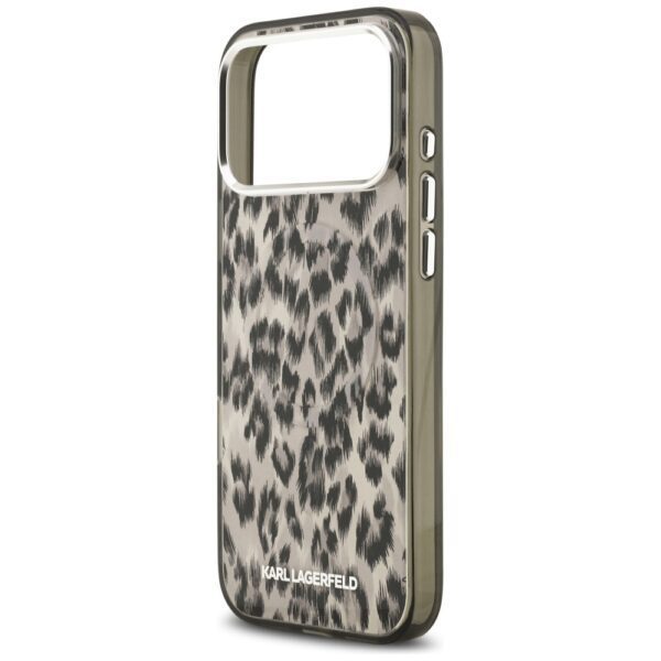 Karl Lagerfeld IML Leopard Pattern MagSafe Case for iPhone 17 Pro Max - Browneng