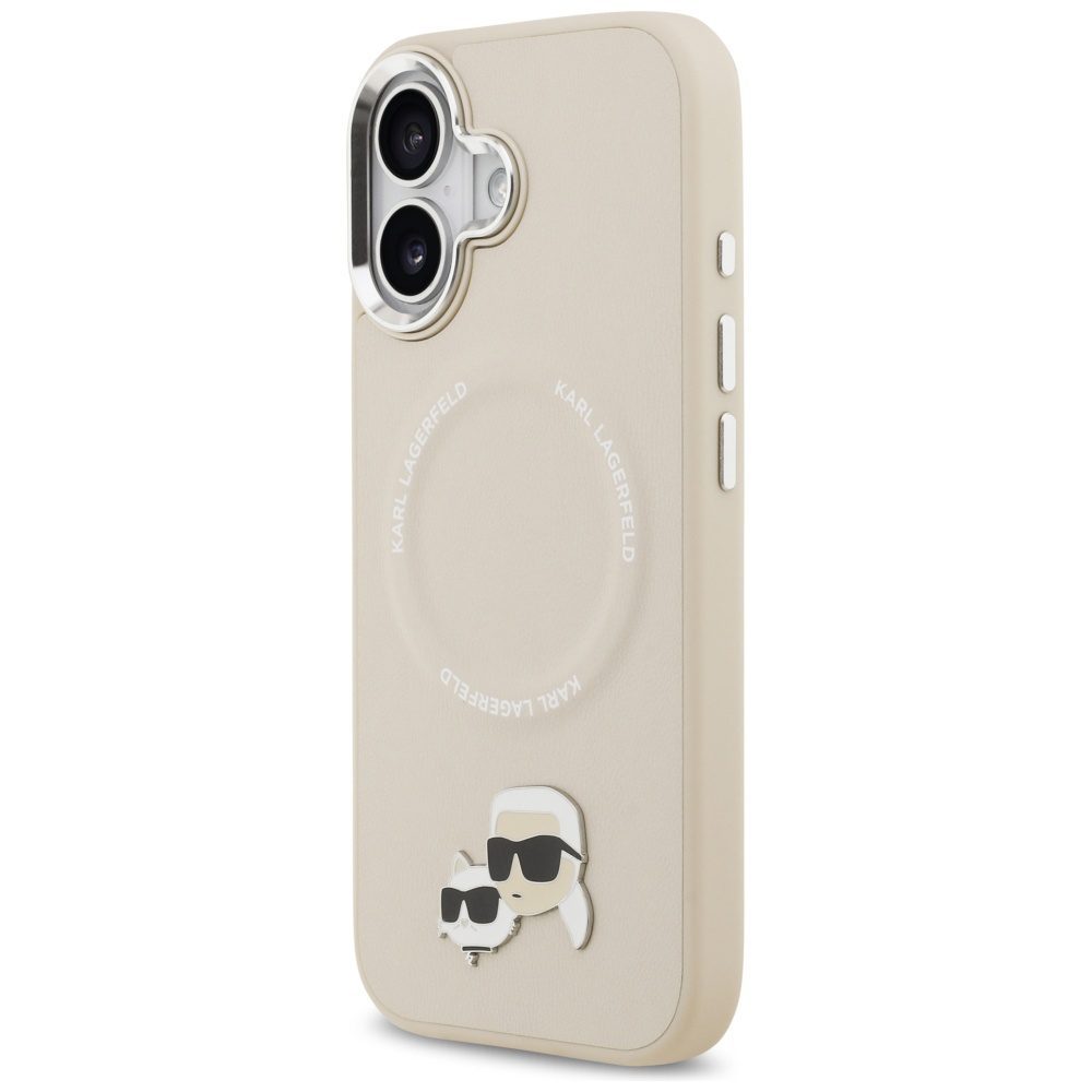 Karl Lagerfeld Karl & Choupette Pins MagSafe Case for iPhone 17 - Beigeeng