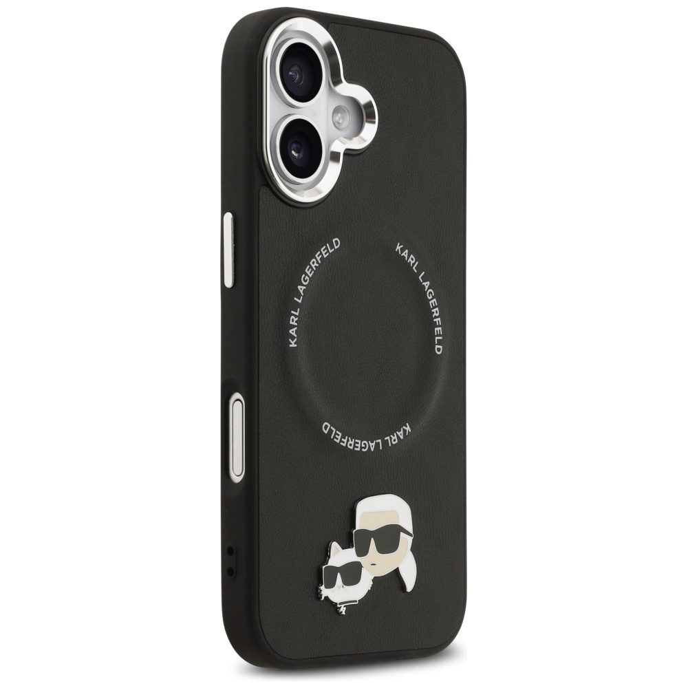 Karl Lagerfeld Karl & Choupette Pins MagSafe Case for iPhone 17 - Blackeng