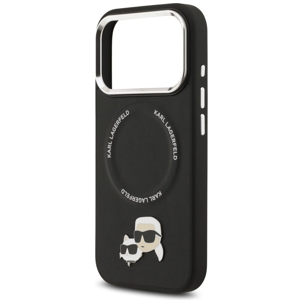 Karl Lagerfeld Karl & Choupette Pins MagSafe Case for iPhone 17 Pro - Blackeng