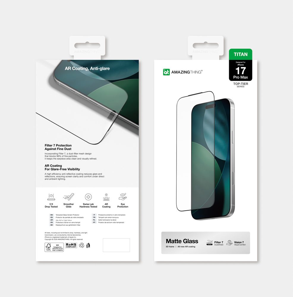 iPhone 17 Glass_Titan Filter 7(6.10 印刷文件) AmazingThing Titan Vision 7 Tempered Glass for iPhone 17 Pro Max Matteeng