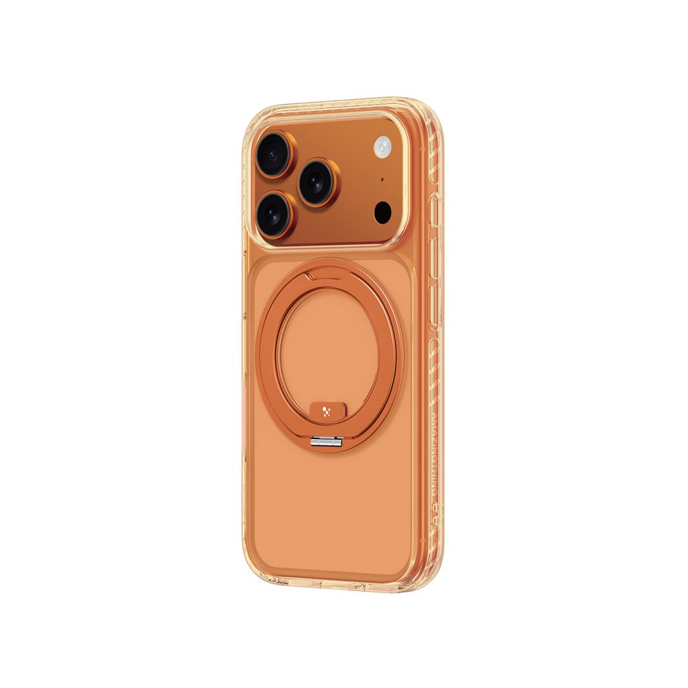 AmazingThing Titan Pro Spin case for iPhone 17 Pro Max compatible with MagSafe - orangeeng