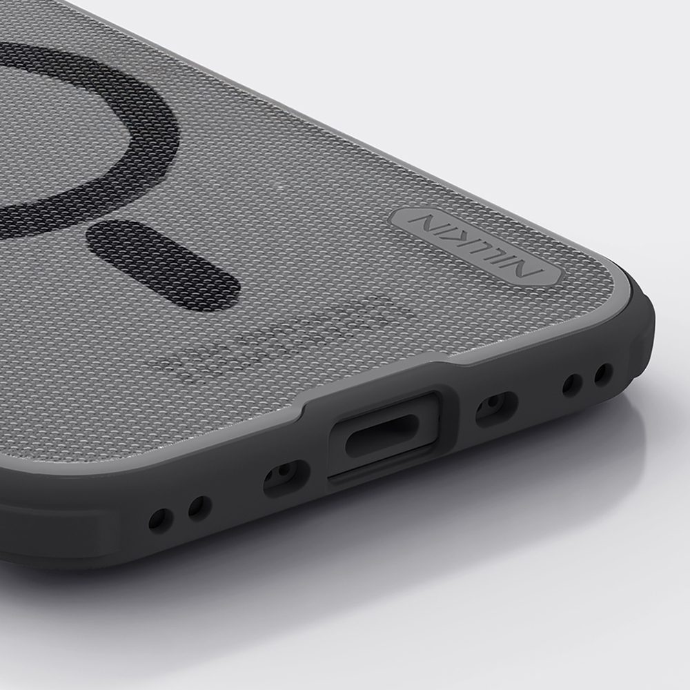 Super Frosted Shield Pro Magnetic Case IP17 Air Transparent blackpol