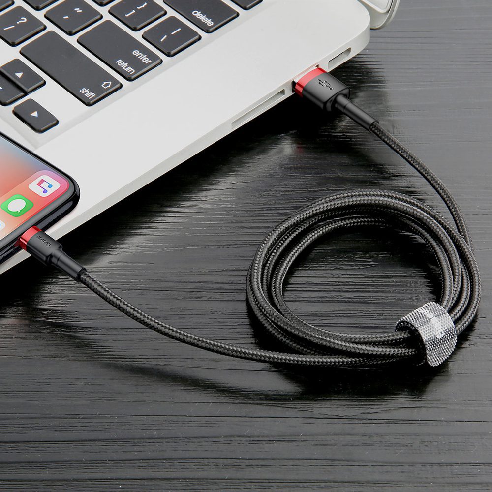 Baseus Cafule USB-A / Lightning 2.4A QC 3.0 cable 1 m - black and redeng