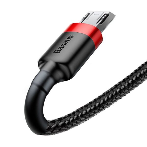 Baseus Cafule Cable durable nylon cable USB / micro USB 2A 3M black-red (CAMKLF-H91)eng