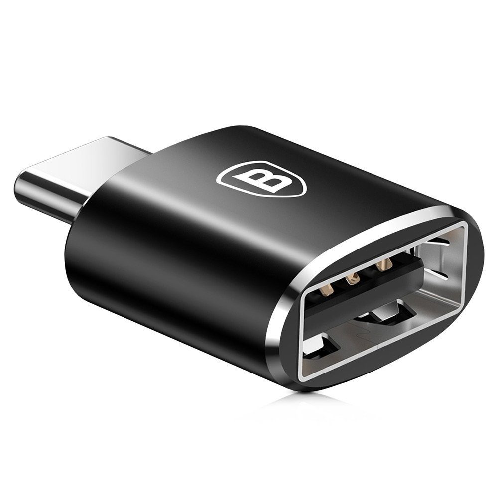 Baseus Mini USB-A to USB-C OTG Adapter - Blackeng