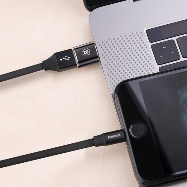 Baseus Mini USB-A to USB-C OTG Adapter - Blackeng