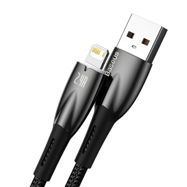 Baseus Glimmer Series cable USB-A - Lightning 480Mb/s 2.4A 2m blackeng
