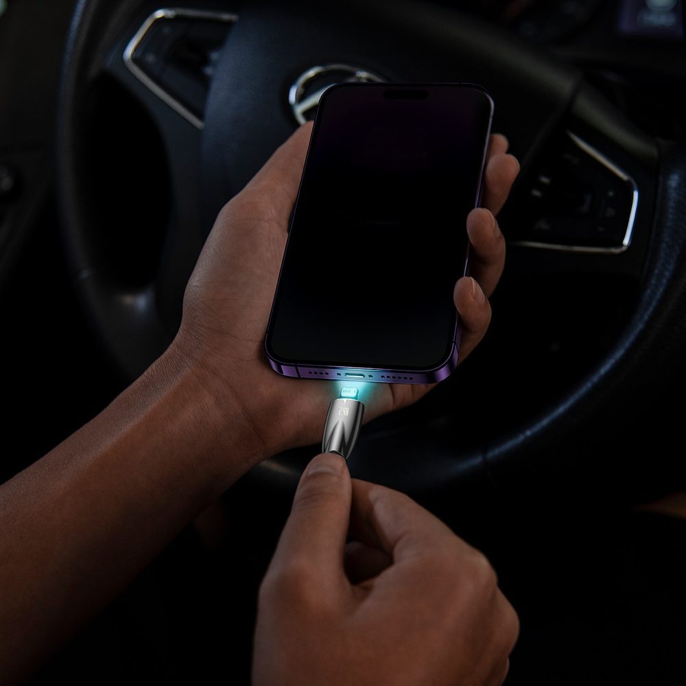 Baseus Glimmer Series cable USB-A - Lightning 480Mb/s 2.4A 2m blackeng