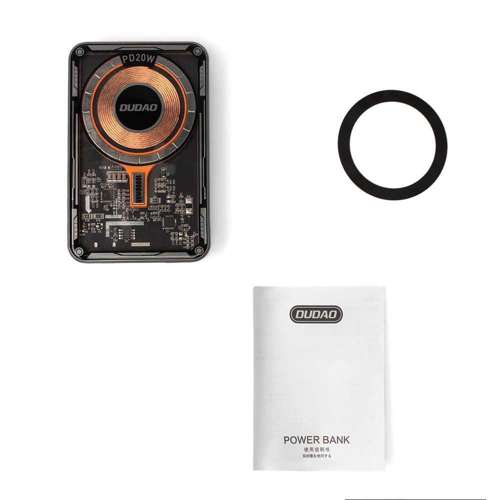 Dudao TGK1 power bank with MagSafe wireless charger 20W 10000mAh black (TGK1-black)eng