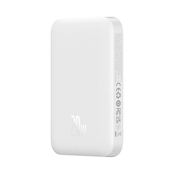 Baseus Magnetic Mini Air PPCXM06A 6000mAh 20W Power Bank with Simple Series USB-C Cable - Whiteeng