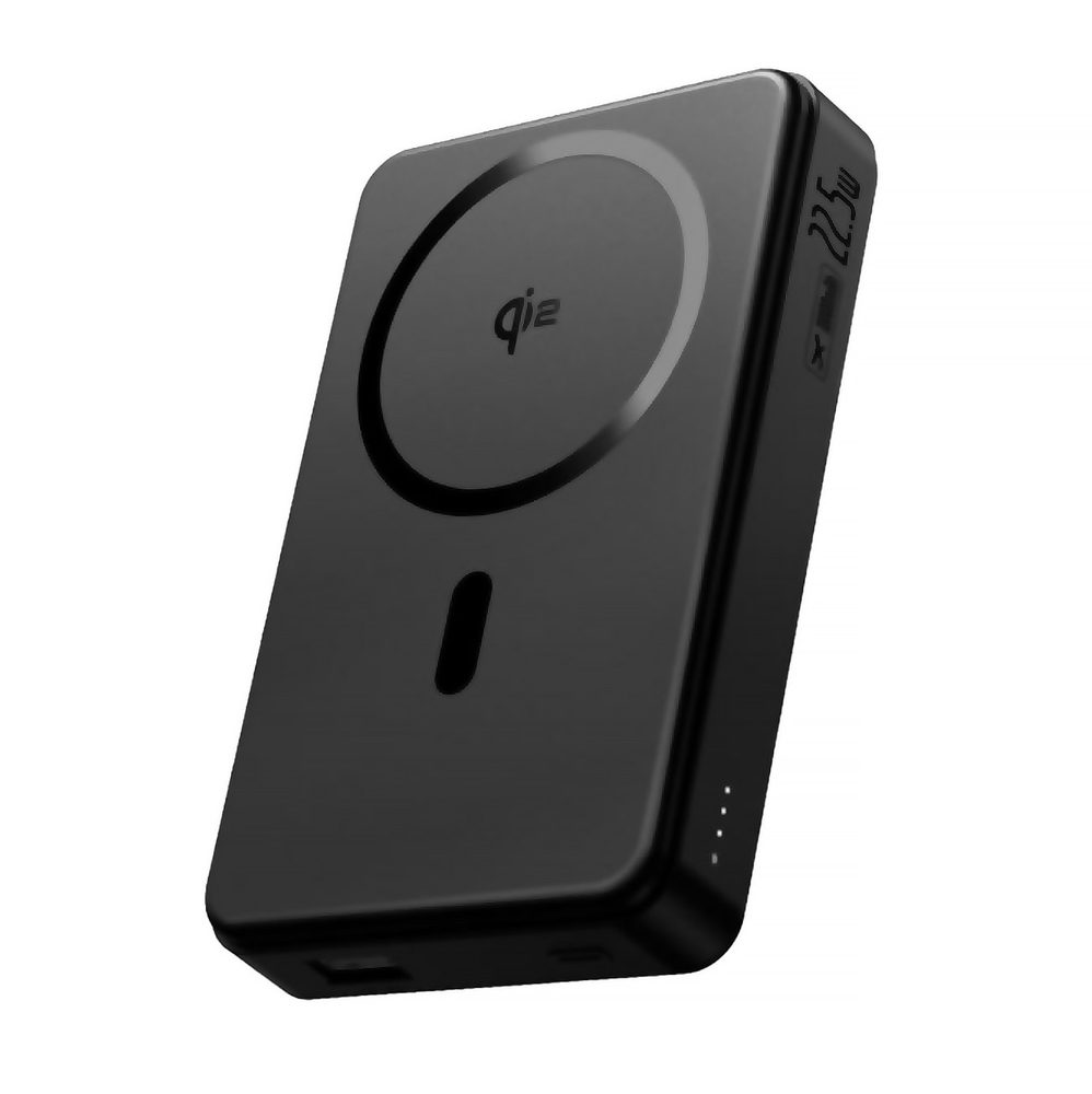 Baseus Airpow II 10000mAh Qi2 Power Bank with MagSafe 22.5W with Baseus Simple Series USB-C Cable - USB-C 20V/3A (30cm) - Blackeng