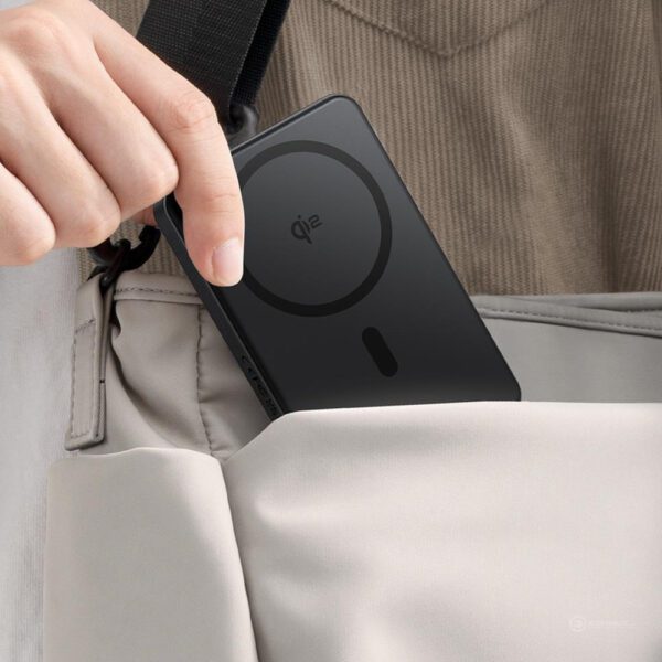 Baseus Airpow II 10000mAh Qi2 Power Bank with MagSafe 22.5W with Baseus Simple Series USB-C Cable - USB-C 20V/3A (30cm) - Blackeng