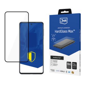 Reinforced 3mk HardGlass Max Black Tempered Glass for Samsung Galaxy M53 5Geng