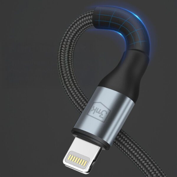 202380_8 3mk Hyper Cable 3mk Hyper Cable N-SERIES USB-A / Lightning 1m 5V/2.4A 12W / blackeng