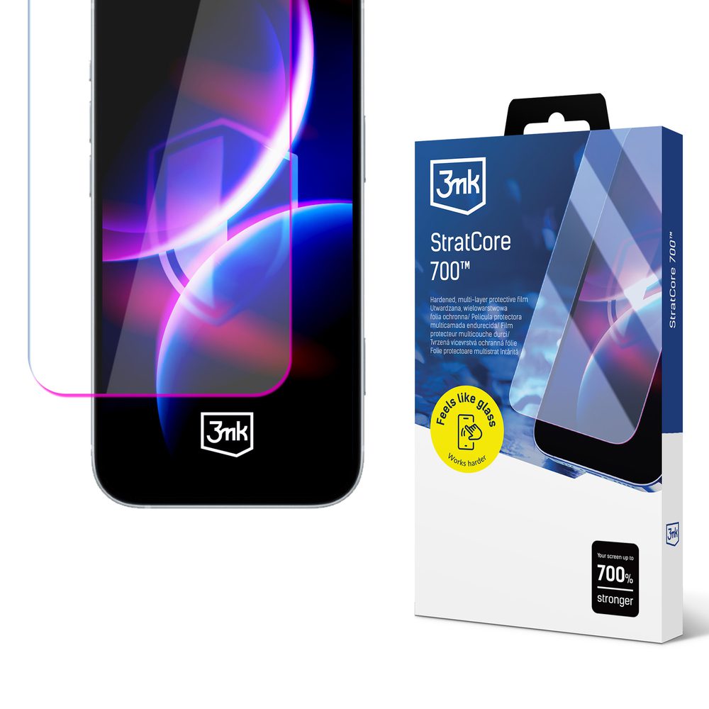 Hardened multi-layer protective film 3mk StratCore700 for iPhone 15 Pluseng