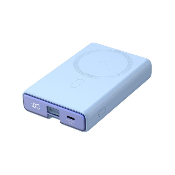Powerbank Joyroom JR-PBM01 magnetic 10000mAh 20W with stand + Lightning cable - USB-C - blueeng