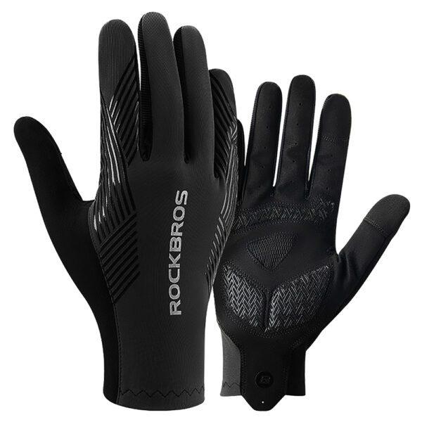 Rockbros cycling gloves spring/summer/autumn, full, size: M - blackeng