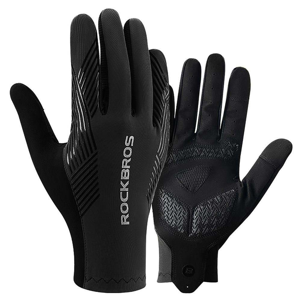 Rockbros cycling gloves spring/summer/autumn, full, size: M - blackeng