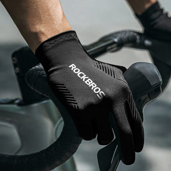 Rockbros cycling gloves spring/summer/autumn, full, size: M - blackeng
