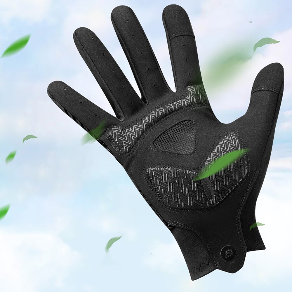 Rockbros cycling gloves spring/summer/autumn, full, size: M - blackeng