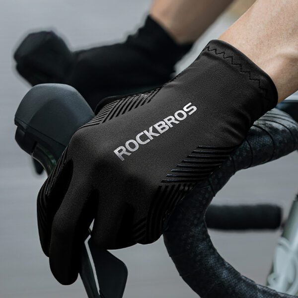 Rockbros cycling gloves spring/summer/autumn, full, size: M - blackeng