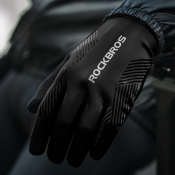 Rockbros cycling gloves spring/summer/autumn, full, size: M - blackeng