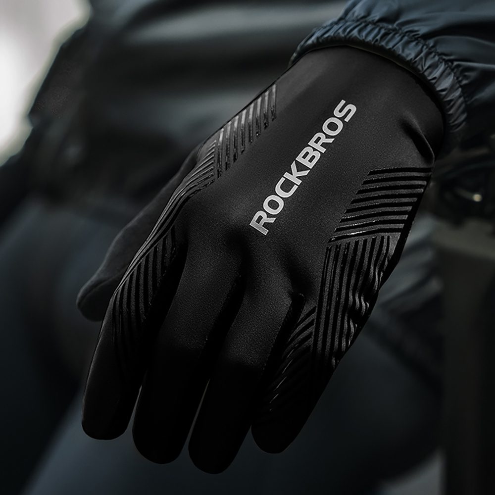 Rockbros cycling gloves spring/summer/autumn, full, size: M - blackeng