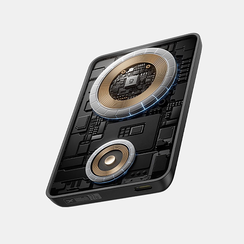 Powerbank Baseus EnerFill FT11 10000mAh 27W kompatybilny z MagSafe, do Apple Watch i smartfonów z kablem USB-C 20V/3A 30 cm - czarnypol