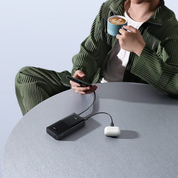 203124_9 Powerbank Baseus Bipow 2 20000mah 20W z cyfrowym wyświetlaczem z wbudowanym kablem USB-C - czarnypol