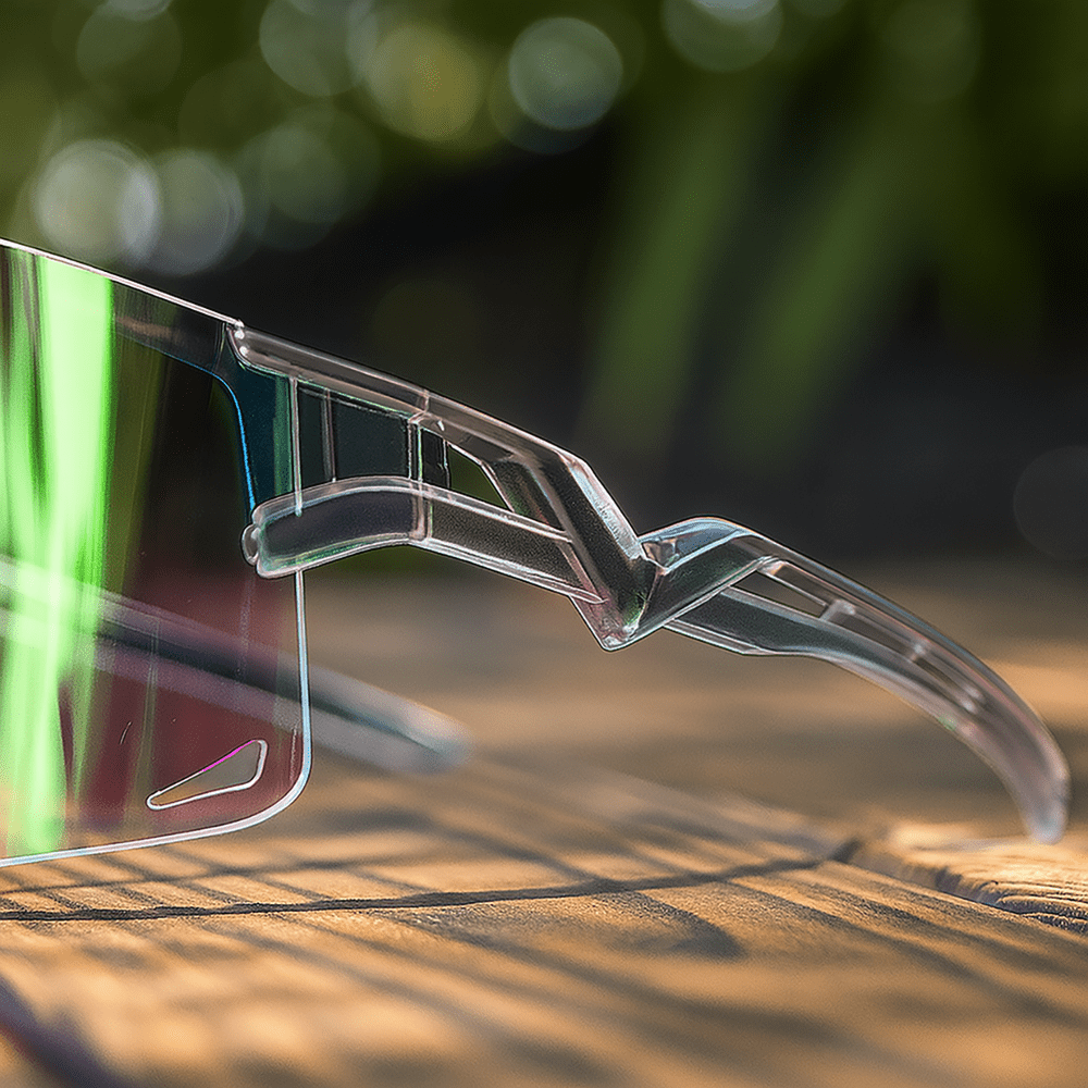 Rockbros Cycling Glasses Photochromic, with UV Protection and Corrective Insert, Clear - Purpleeng