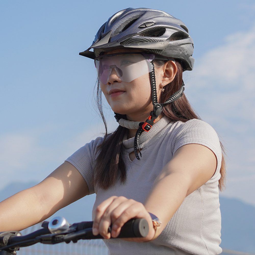 203127_2 Rockbros Polarized Cycling Glasses with UV Protection and Corrective Insert - Purpleeng