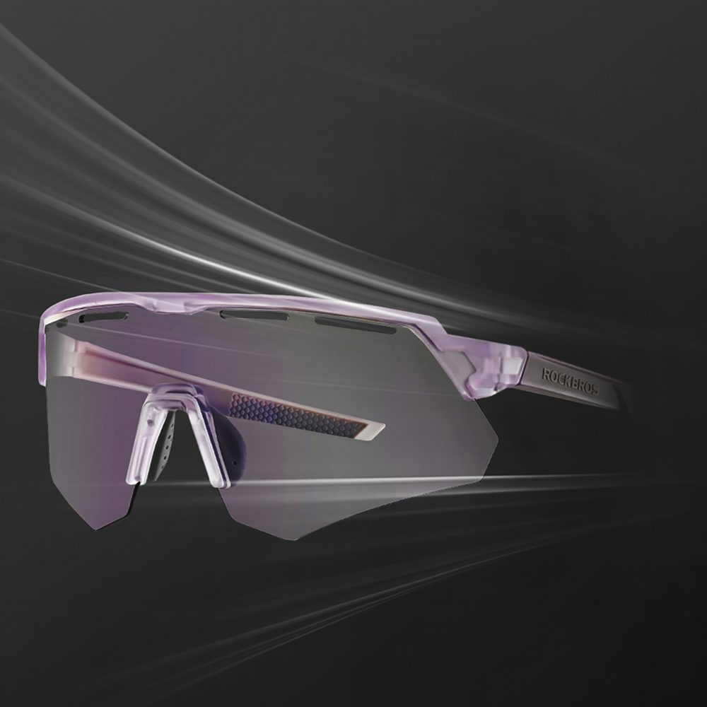 203127_5 Rockbros Polarized Cycling Glasses with UV Protection and Corrective Insert - Purpleeng