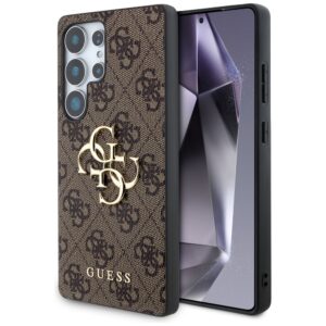 Guess Big 4G Logo Classic Logo Case for Samsung Galaxy S25 Ultra Browneng