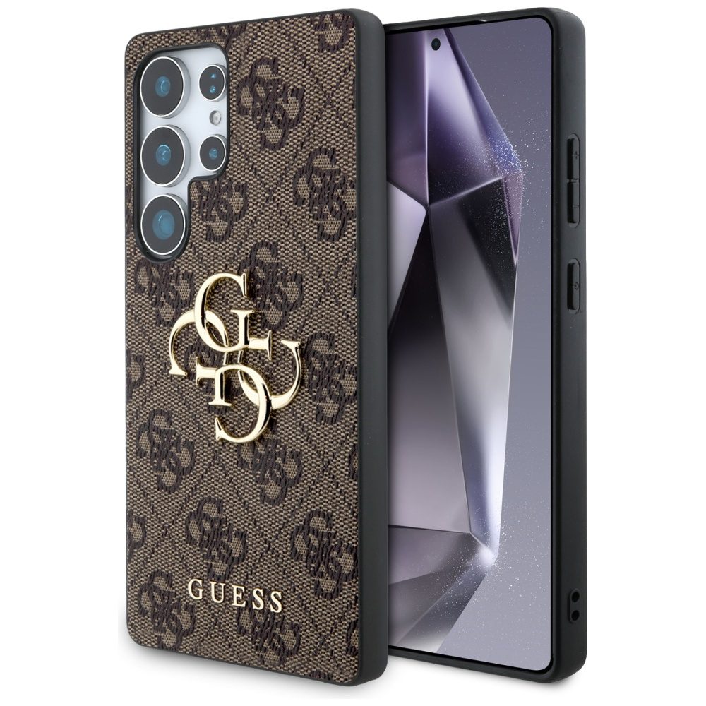 203131_1 Guess Big 4G Logo Classic Logo Case for Samsung Galaxy S25 Ultra Browneng