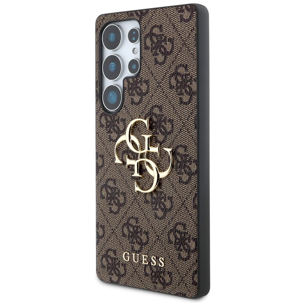 203131_2 Guess Big 4G Logo Classic Logo Case for Samsung Galaxy S25 Ultra Browneng
