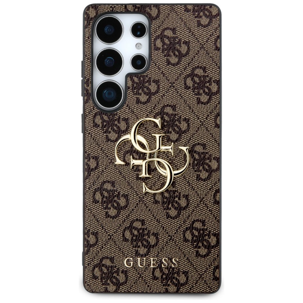203131_3 Guess Big 4G Logo Classic Logo Case for Samsung Galaxy S25 Ultra Browneng