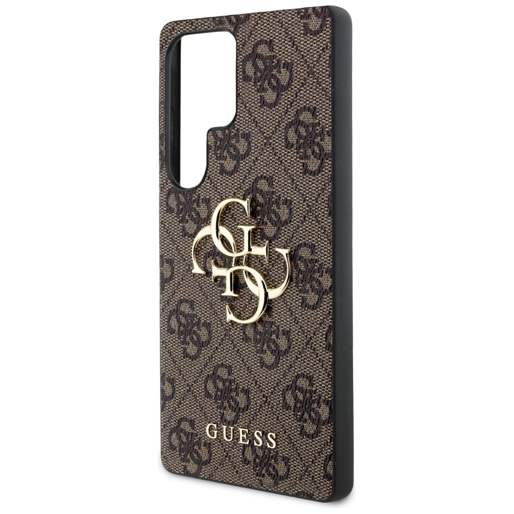 203131_6 Guess Big 4G Logo Classic Logo Case for Samsung Galaxy S25 Ultra Browneng