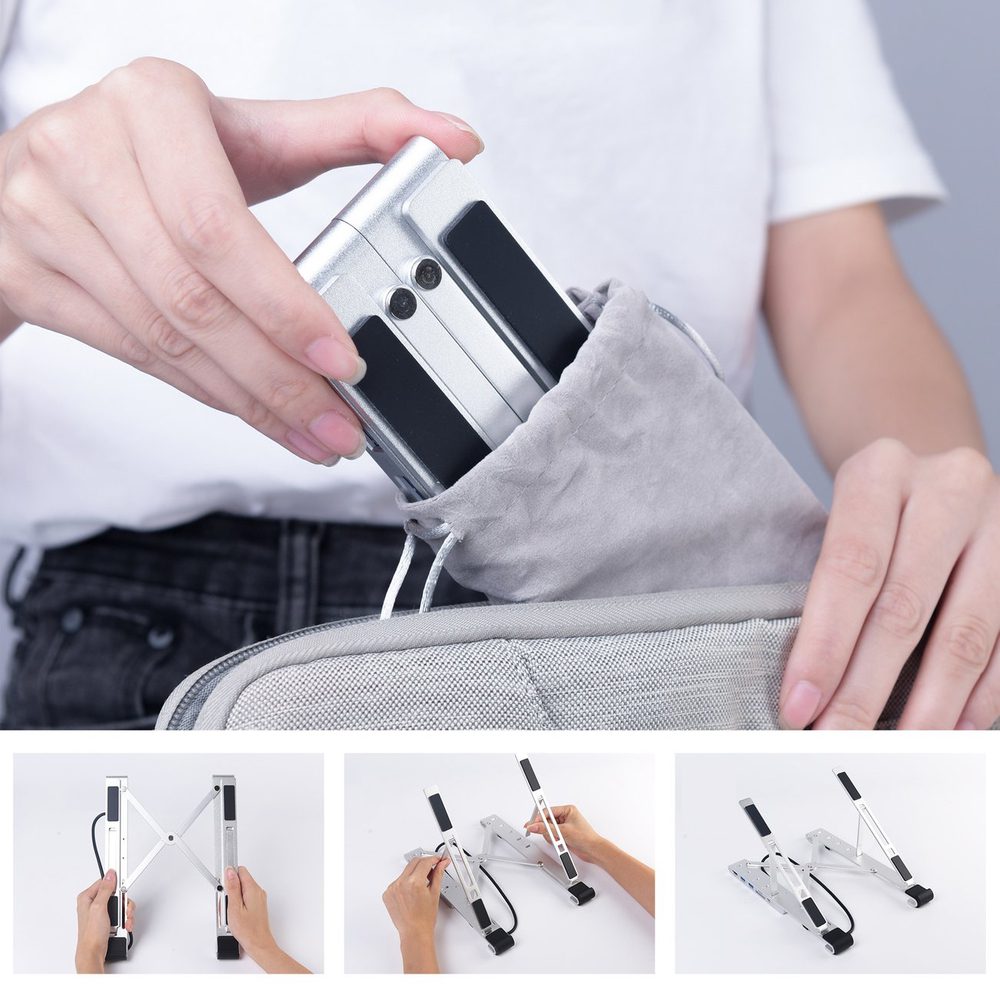 203132_4 Choetech stand multifunctional station for laptop PD / USB-C HDMI (4K / 30Hz) / 2xUSB-A / 1xUSB-C / 1xSD / 1xTF black (HUB-M43)eng