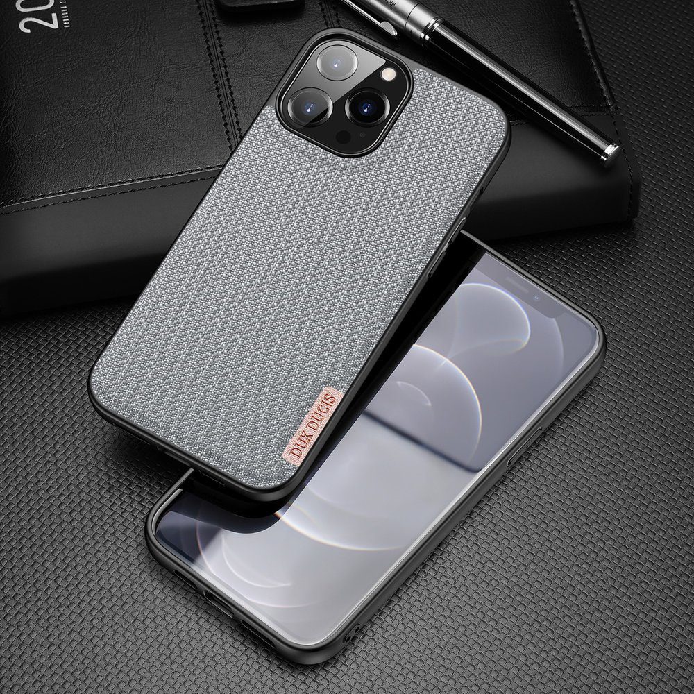 Dux Ducis Fino case covered with nylon material for iPhone 13 Pro Max grayeng